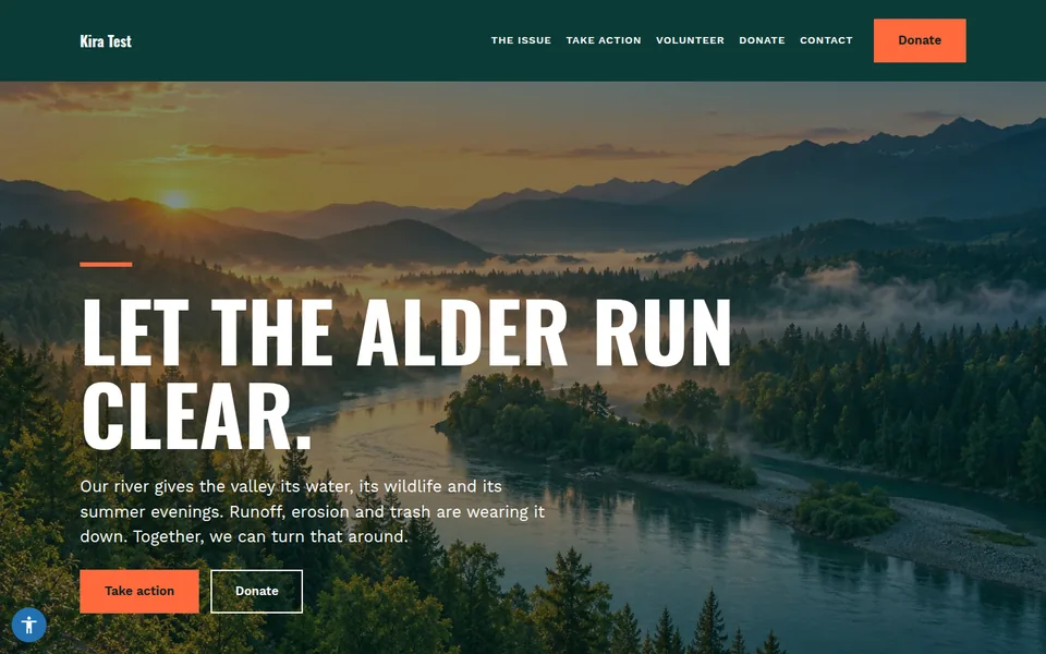 Cause Campaign template kit home page